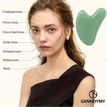 Guasha Facial Massage Tool - Anti Allergic, Battery Free Scraping Board, Suitable For Face, Neck, Back, Hands And Feet - 綠色 - 查看 3