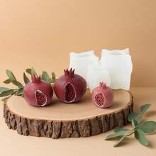 Molde de silicona con diseño artístico de granada agrietada de 3 tamaños, reutilizable para hacer velas aromáticas DIY y arte de yeso, regalos y decoración del hogar - Blanco - Ver 11