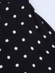 Áo kiểu nữ DEEKA thời trang gợi cảm hở lưng chấm bi cổ yếm, hàng mới về mùa hè, màu đen. - màu đen - Xem 10