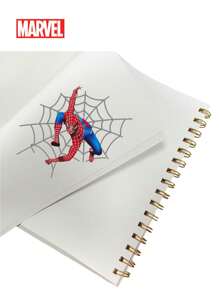 1Pc Marvel 官方授权蜘蛛侠可爱人物形象绘画书素描彩色铅笔专用手绘大白纸加厚空白画纸 DIY趣味绘画学习文具用品奖品送朋友的小礼物