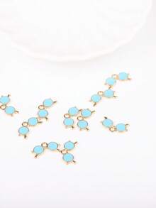 10 件/包多色水滴眼镜形吊坠，DIY 珠宝制作配件