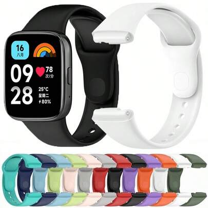 Correa deportiva de silicona de repuesto para el Redmi Watch 3 Active/Lite, reloj inteligente, duradera, suave y transpirable, compatible con la pulsera del rastreador de actividad física Redmi Watch 3 Active/Lite