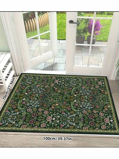 Pc Boho Moderne Parisian Garden Bloemen Tapijt Living Room, Non Skid Rust Vloerkleed Print Vintage Farmho Bedroom Dining Room Dorm Office Home view 6