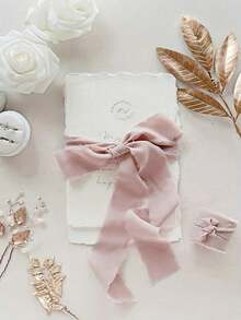 Fita de seda chiffon feita à mão, 4x500 cm, adequada para casamentos, banquetes, presentes, artesanato e atividades decorativas, meio ambiente, festivais, festas e embalagens para presentes de fim de ano, decoração de casa.