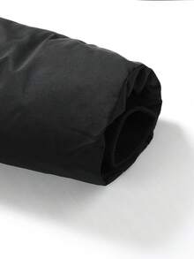 男士户外休闲运动夹克，大口袋和可拆卸兜帽设计，加厚保暖衬里，适合送给男朋友、丈夫、父亲，秋冬季 - 黑色 - 查看 9