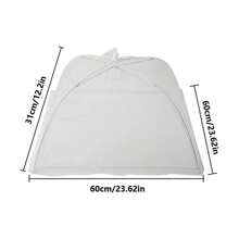 1pc White Insect And Mosquito-Proof Folding Cover, Vegetable Cover Can Be Disassembled And Washed Mesh Food Cover, Dining Table Cover Insect-Proof Cover For Camping Or Restaurant