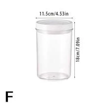 1-5Pcs Sealed Food Storage Containers - Kitchen Storage Containers, Multipurpose Kitchen Pantry Organizer For Sugar, Flour, Pasta, Peanuts, With Lid, Sealed - Black - View 8