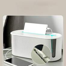 电线收纳盒大容量数据线电源线插座收纳盒桌面理线盒路由器支架WiFi路由器 - 彩色 - 查看 8