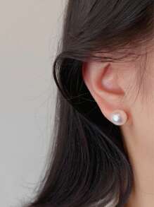 Artifical Pearl Hypoallergenic Fake Ear Cuff Earrings Earring Studs Ear Clips For Men Women CZ Clip On Earrings Stainless Steel Non Pierced Earring Jewelry