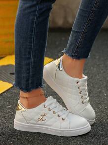 Women's Spring/Autumn New Black Round Toe Lace-Up Lightweight Versatile Casual Sports Shoes/Sneakers, Multiple Colors Available