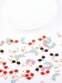 10 件/包多色水滴眼镜形吊坠，DIY 珠宝制作配件