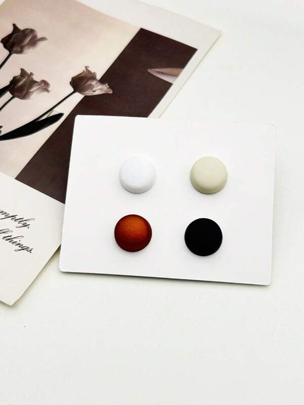 4 Pairs Hijab Magnets Strong Hijab Pins For Women, Multi-Use Pinless Magnetic Pins Headscarf Clips For Scarves Dress Plain Scarf Magnet