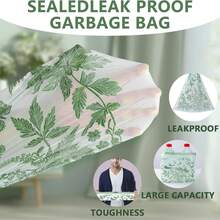 100个结实抽绳小垃圾袋，用于臭虫气味的小垃圾袋，浴室，厨房，卫生间，家庭，办公室和卧室，山茶花无撕裂垃圾袋