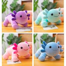 墨西哥钝口螈毛绒玩具墨西哥钝口螈填充动物毛绒枕头玩偶可爱柔软的墨西哥钝口螈生日礼物家居装饰紫色毛绒、Squish Mellows、可爱墨西哥钝口螈、黄貂鱼、罂粟、毛绒玩具、史迪奇娃娃、毛绒枕头、可爱毛绒