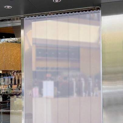 7X PVC Strip Curtain Plastic Soft Freezer Room Door Curtain Kit Hanging 18cm X2m Chiller Strip Door Curtain
