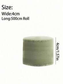 Fita de seda chiffon feita à mão, 4x500 cm, adequada para casamentos, banquetes, presentes, artesanato e atividades decorativas, meio ambiente, festivais, festas e embalagens para presentes de fim de ano, decoração de casa.