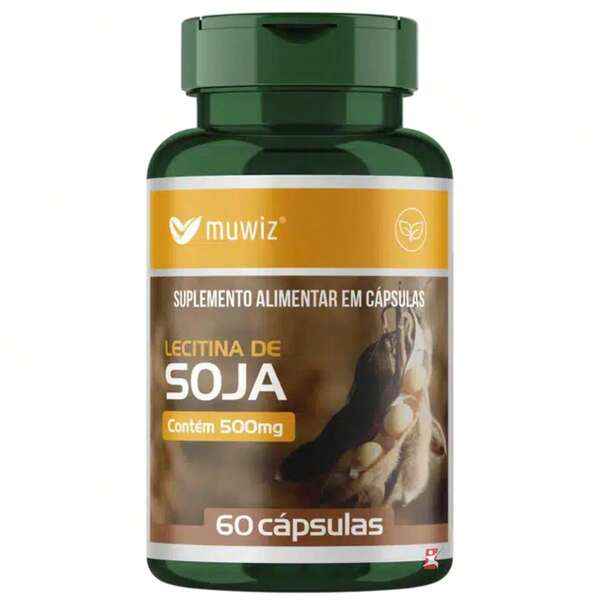  LECITINA DE SOJA 500MG SAUDE E BEM ESTAR 60 CAPSULAS - MUWIZ