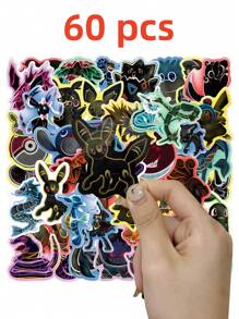 pokemon 50pcs Pokemon Cartoon Graffiti Stickers, Decorative Stickers For Scrapbooking, Gifts, Student Handmade Materials, Waterproof Stickers For Car, Luggage, Cup, Stationery