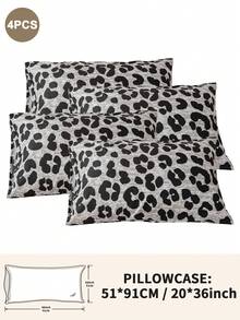 1pc/2pcs/4pcs Leopard Print Pillowcase (Pillow Insert Not Included), Soft & Comfortable, Suitable For All Seasons - Multicolor - View 34