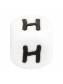 10 piezas Cuentas de silicona de 12 mm con letras - Kit de fabricación de joyas personalizado para pulseras DIY, collares, bolígrafos con cuentas, dijes y regalos - Accesorios de alta calidad para aficionados creativos a la manualidad - 26 cuentas de silicona con letras del alfabeto - Ver 18