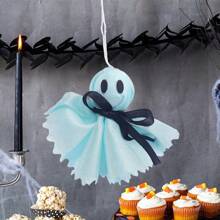 3pcs/Set Halloween Colorful Ghost Hanging Decor, Home Holiday Decoration, Halloween Atmosphere Arrangement, Butterfly Ghost - Purple/Pink/Blue Ghost
