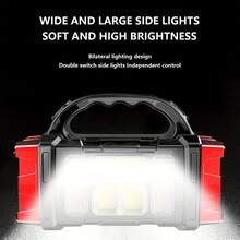 Buy 1 Get 1 Free,Solar-Powered LED Camping Lantern - Bright, Multi-Function LED Camping Light, 1000 Lumens, 4 Modes, USB Charging And Portable Design For Hiking Backpacking And Outdoor Adventure,Light Up Every Camping Trip! (USB Charging Is Convenient) - 紅色 - 查看 7