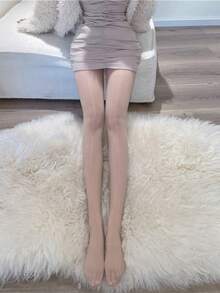 1 Stück ein reines, transparentes, eng anliegendes Kleid für Frauen mit öligen und sexy Strümpfen, geeignet für alle Jahreszeiten