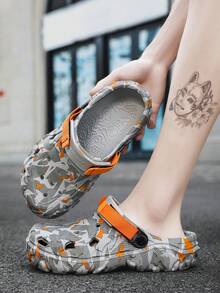 Sandalias de verano para hombre, para deportes al aire libre, antideslizantes, de secado rápido y con diseño de moda, zapatos de agua transpirables y con agujeros para adolescentes, zapatillas de playa