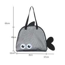 Novedad de verano, bolsa de playa de viaje, bolsa de almacenamiento de juguetes de dibujos animados para niños, bolsa de almacenamiento para traje de baño, bolsa de aseo de mano con ojos grandes CY63 - Negro - Ver 3