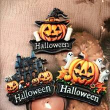 3 Stück/Set Halloween Kühlschrankmagnet, kreative Kürbis Dekoration, Heim Feiertagsdekoration, Halloween Souvenirs, kreative Heimdekoration Geschenke, Party Dekoration