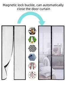 1PC 210cm Anti-Mosquito Net Summer Automatic Closing Magnetic Mosquito Net Invisible Door Mesh Anti Bug Fly Partition Curtain - Multicolor - View 7