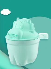 1个卡通洗发杯 婴儿淋浴喷头冲洗杯 儿童洗澡洗头助手 防止孩子害怕洗头 可爱洗发杯也可用作牙刷杯（款式随机）