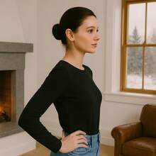 Women Sports Sweatshirts - Black - View 2