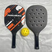 1 set racchetta da pickleball e racchetta da spiaggia con palline, attrezzatura sportiva per fitness all'aperto [set include 2 racchette + 1 pallina]