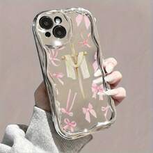 Funda para teléfono (1 unidad) con diseño de ondas electrochapadas y cadena de perlas. Protección completa contra golpes y caídas. Elegante accesorio compatible con las series 11, 12, 13, 14, 15, 16 Pro y Pro Plus. - Colores mixtos 3 - Ver 7