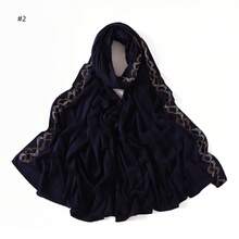 1pc Women's Solid Color Satin Scarf With Rhinestone Decor, Fashionable And Elegant, Soft And Breathable, Suitable For Dress Matching - Multicolor - View 16