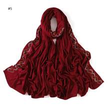 1pc Women's Solid Color Satin Scarf With Rhinestone Decor, Fashionable And Elegant, Soft And Breathable, Suitable For Dress Matching - Multicolor - View 15