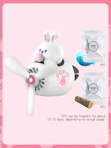 1 pieza Ambientador de coche con forma de hélice giratoria de conejo/panda/perro, difusor de aromaterapia con ventilador, colgante de aroma, decoración interior, regalo para conductoras en Pascua