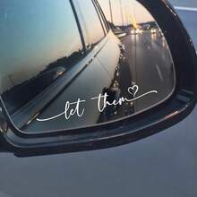 3X Drive Safe We Love You Rearview Mirror Decal, Car Mirrors Sticker, Car Stickers Women, I Love You Drive Safe Mirror Sticker - Let Them - View 8