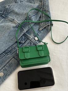 Mini Fashionable Solid Color Minimalist Flap Shoulder Bag, Suitable For Shopping, Wallet Storage, Young Women, College Students, Newlyweds, Office Ladies, Etc. Ideal For Office, University, Work, Business, Commuting, Outdoor Activities, Travel And Excursions.