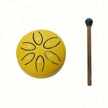 3-Inch Mini Portable Steel Tongue Drum - 6-Tone Carbon Steel Hollow Handheld Percussion Instrument For Beginners, Complete Set With Drum Mallets, Music Book & Easy-To-Learn Guide For Fun Musical Experience, 432Hz Healing Frequency Meditation Drum, Handpan Drum Alternative For Sound Therapy