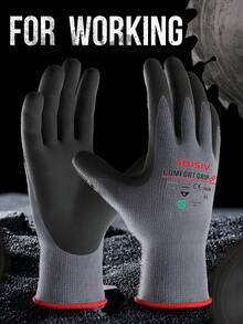 JOISIV 1/3 Pairs Nitrile Dipped Rubber Work Gloves With MicroFoam Nitrile Coating – Non-Slip, Oil-Resistant Grip For Gardening, Truck Drivers, Workers, Home Improvement, And General Use