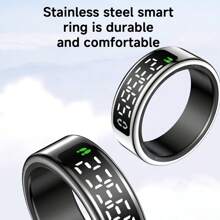 SIMSONLAB 智能戒指，IP68 防水，简约外观，锻炼模式，计步器，玫瑰金，黑色，手机控制，手势滑动视频，长续航，男女通用，礼物，窄戒指