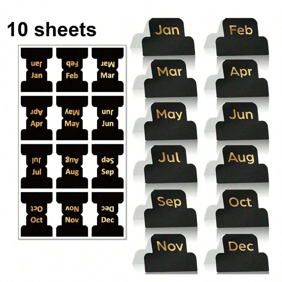 120pcs/10pcs Sticky Index Tabs, Writable Memo Notes, Blank Monthly Labels, Planning Stickers, Double-Sided Bookmarks, Book Labels, Annotation Tags, For Marking, Categorizing And Planning