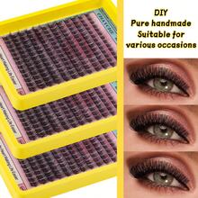 C Curl Lash Clusters Kit 10-16mm Natural Volume DIY Eyelashes Reusable Curly Individual Extensions Self Application Set With Tray Salon Quality At Home Starter Pack