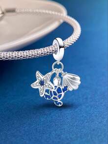 1 buc la modă 925 Sterling Silver Sun, Moon și Stele pandantiv cu două capete pentru brățări de femei brățări brățări DIY bijuterii confecționare și ținută zilnică asortată bijuterii decorare pentru fete înapoi la școală