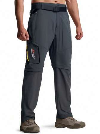 Men's Hiking Work Pants Quick Dry Convertible Lightweight Zip Off Fishing Travel Mountain Trousers Cargo Pant For Men For Summer&Spring