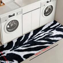 1 pieza Alfombra de cocina antideslizante de silicona con patrón abstracto minimalista fluyente impresa, tapete de piso, alfombra de entrada, alfombra rectangular impresa en 3D, apta para sala de estar, dormitorio, pasillo, baño, lavandería - Alfombra de poliéster, para decoración del hogar interior y exterior