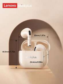 Lenovo LP40 II Bluetooth Earphone Protective Case Set, In-Ear Style Sports Earbuds With Heavy Bass, HD Call, Microphone, Low Latency, Music/Gaming, Long Battery Life, Compact And Portable Wireless Headphones - LP40 II米色+套裝 - 查看 7