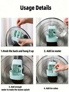 1/2pcs Portable Fan Cooler, With Ice Mist Cooling Technology Without Battery Hook Installation, Can Help Cool Down, Relieve Summer Heat, Lightweight Personal Cooling Fan Accessories, Suitable For Home, Office, Outdoor Use